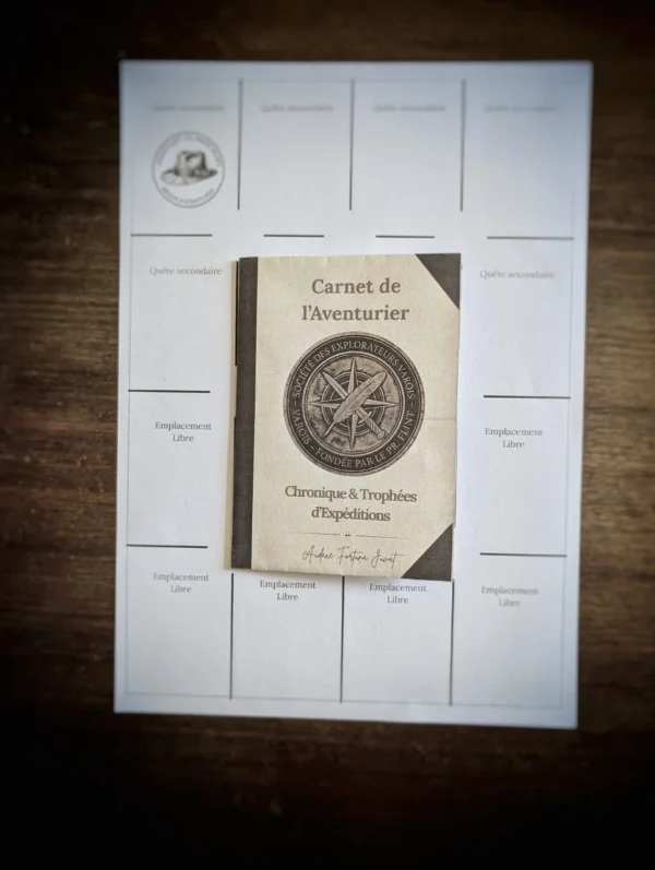 Carnet d'aventure à collectionner